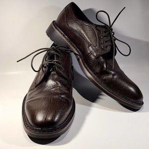 Joseph Abboud Ryan Mens 9 D Oxfords Shoes Dark Brown Leather Mens Dress Formal